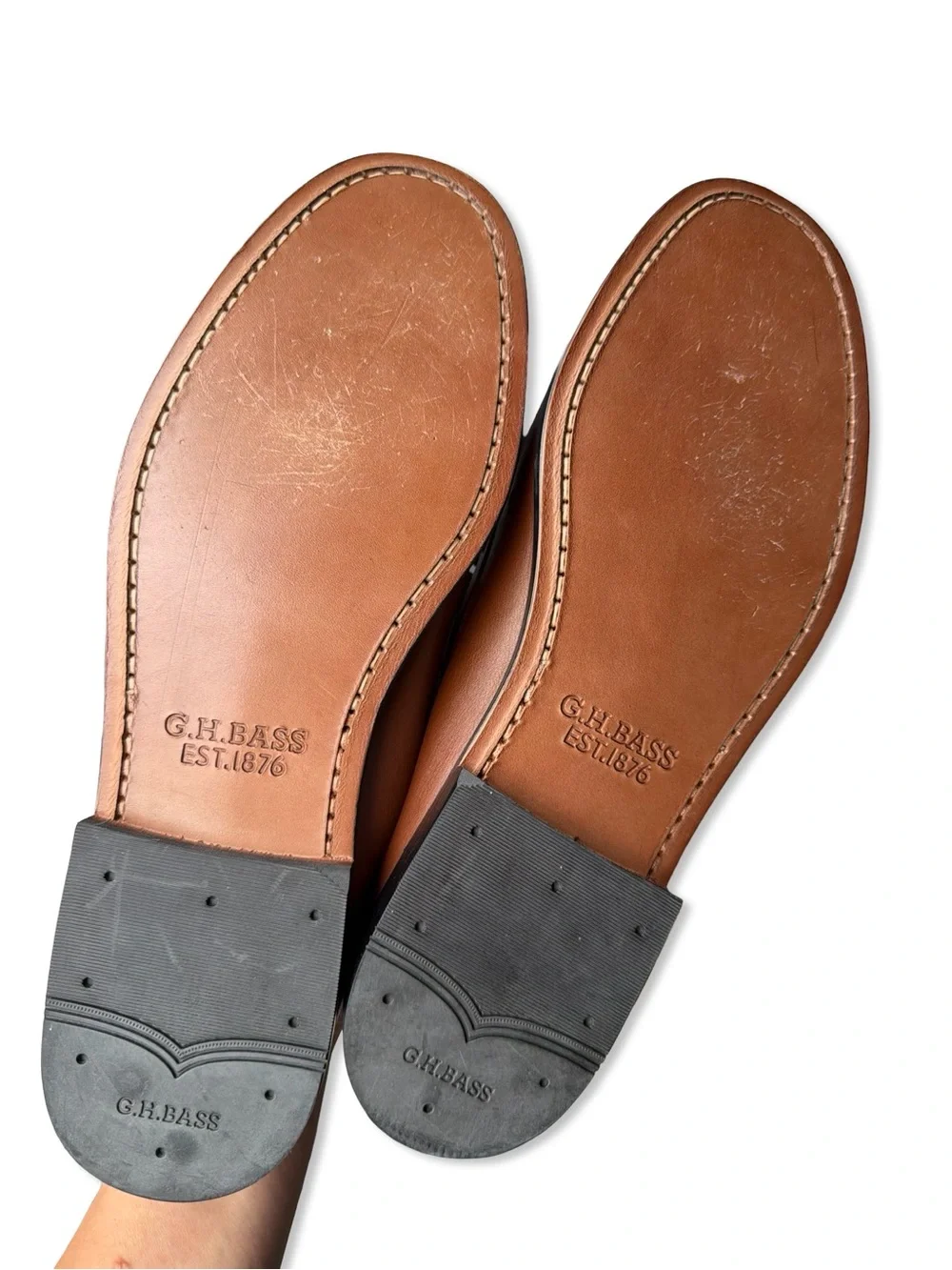 G.H Bass Larson Venetian Weave Loafers Tan Leather men’s shoes Revolve 12